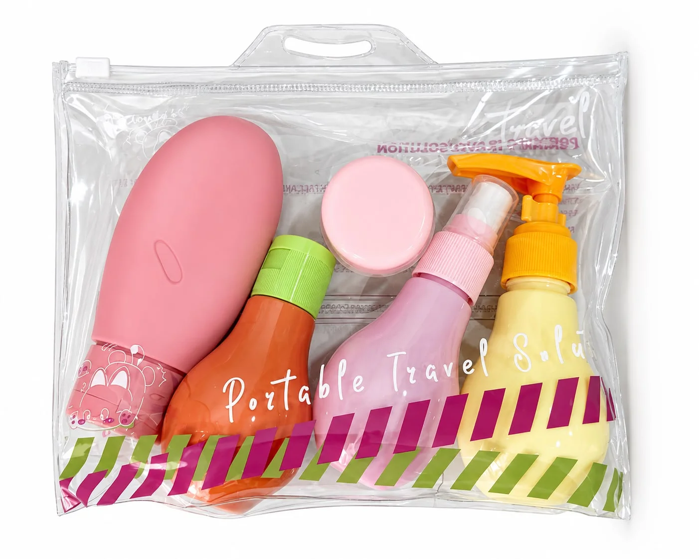LK PORTABLE TRAVEL SET ENVASE P/VIAJE X 5 PCS (1715)