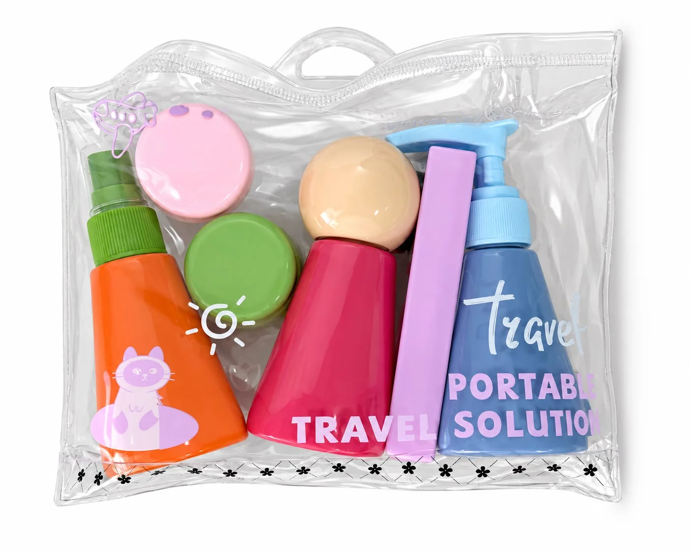 LK PORTABLE TRAVEL SET ENVASE P/VIAJE X 6 PCS (CL5330)