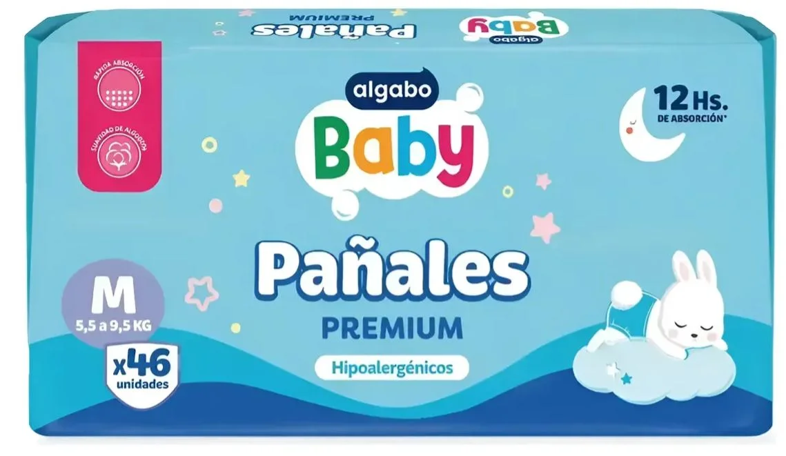 ALGABO BABY PAÑAL PREMIUM HIPER MD X 46 U. (6)