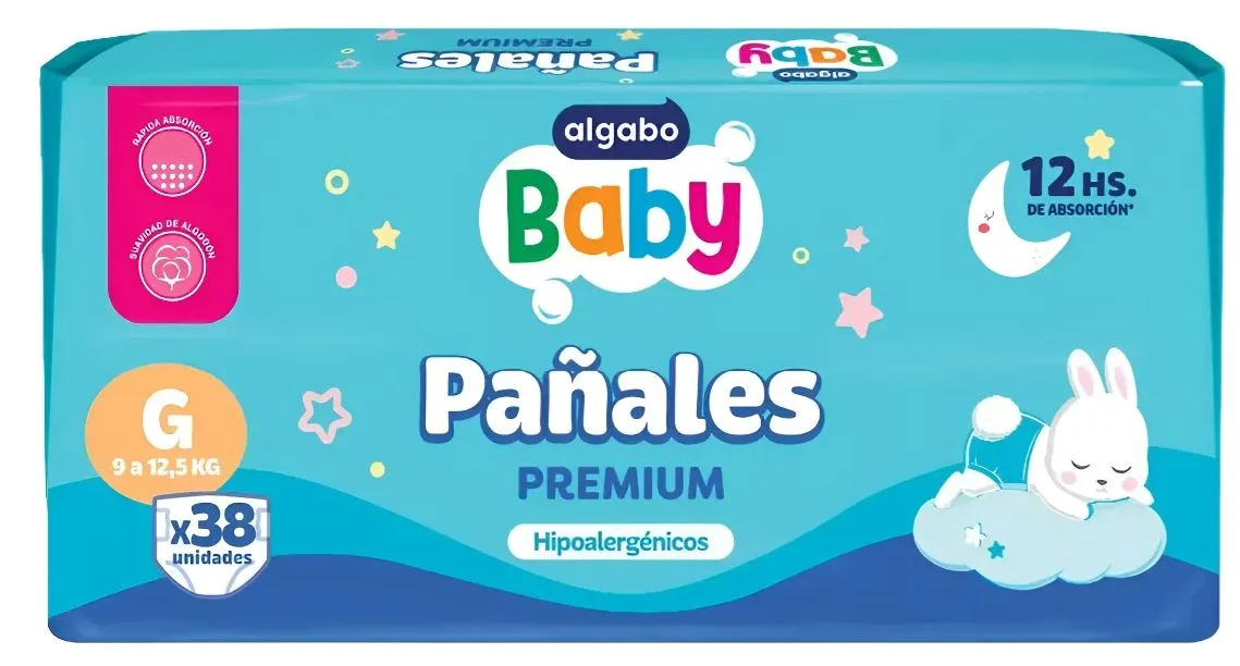 ALGABO BABY PAÑAL PREMIUM HIPER GD X 38 U. (6)
