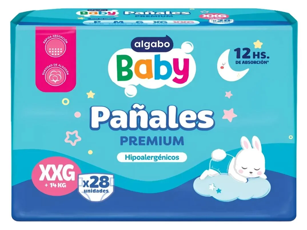 ALGABO BABY PAÑAL PREMIUM HIPER XXG X 28 U. (6)