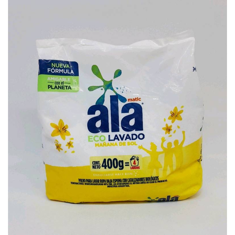 ALA J.POLVO MATIC ECO LAVADO SOL X 400 G. (24)