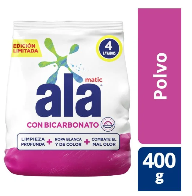ALA J.POLVO MATIC C/BICARBONATO X 400 G. (24)