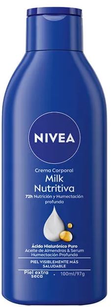 NIVEA CR.CORP.MILK NUTRIT.X 100 ML. P.EX.SECA (12)