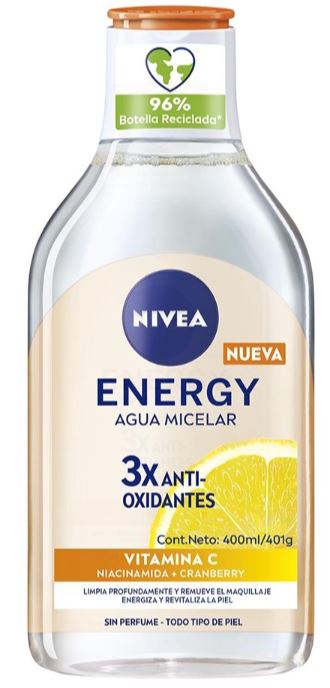 NIVEA AGUA MICELAR ENERGIZANTE X 400 ML (12)