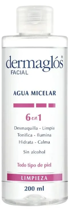 DERMAGLOS AGUA MICELAR 6EN1 T.T.PIEL X 200 ML