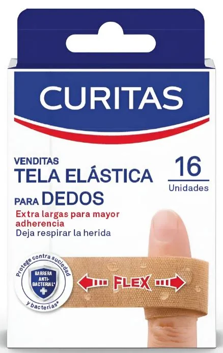 CURITAS APOS.TELA ELASTICA P/DEDOS X 16 U.