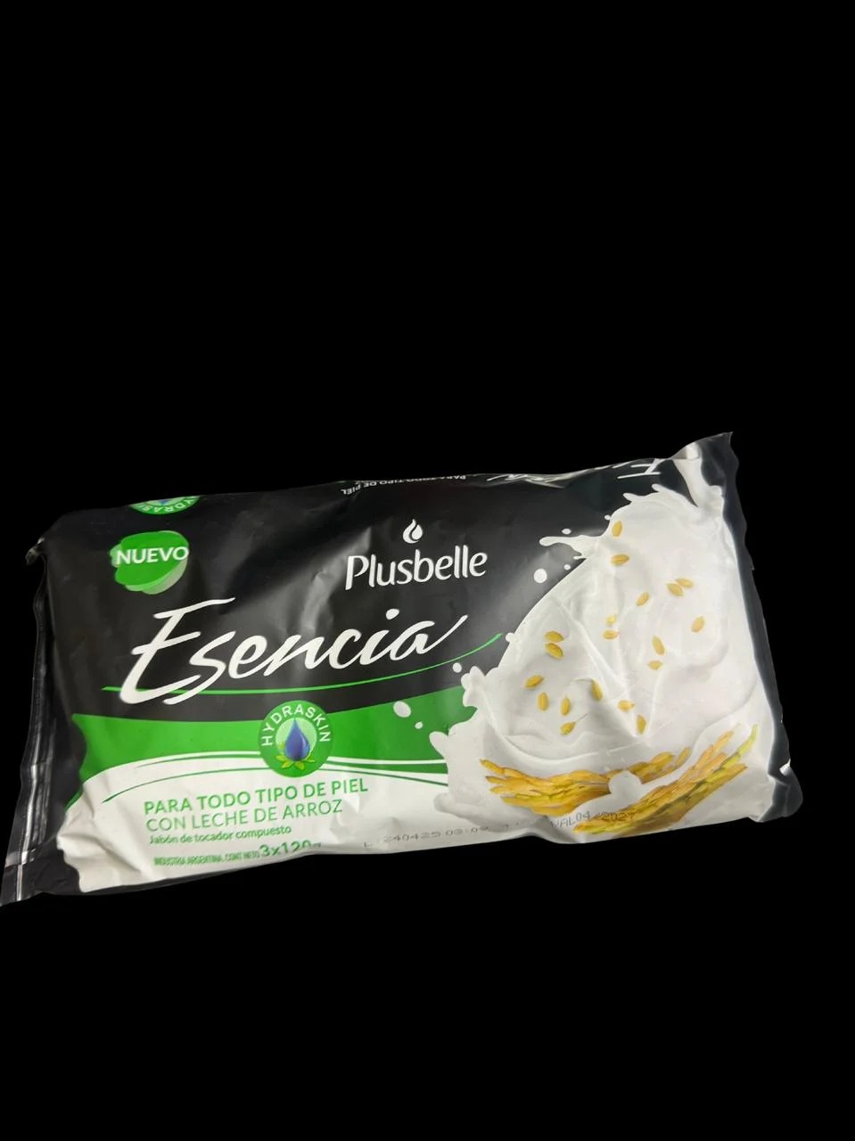 PLUSBELLE JAB.ESENCIA LECHE DE ARROZ 3 U.X 120 G. (27)