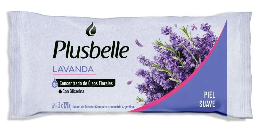 PLUSBELLE JAB.LAVANDA 3 U.X 120 G. (27) -LILA-