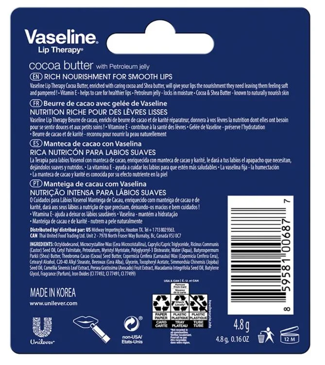 VASELINE BALS.LAB.COCOA X 4.8 G