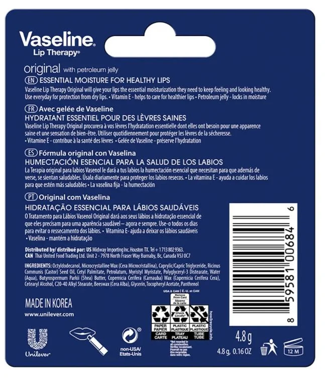 VASELINE BALS.LAB.ORIGINAL X 4.8 G