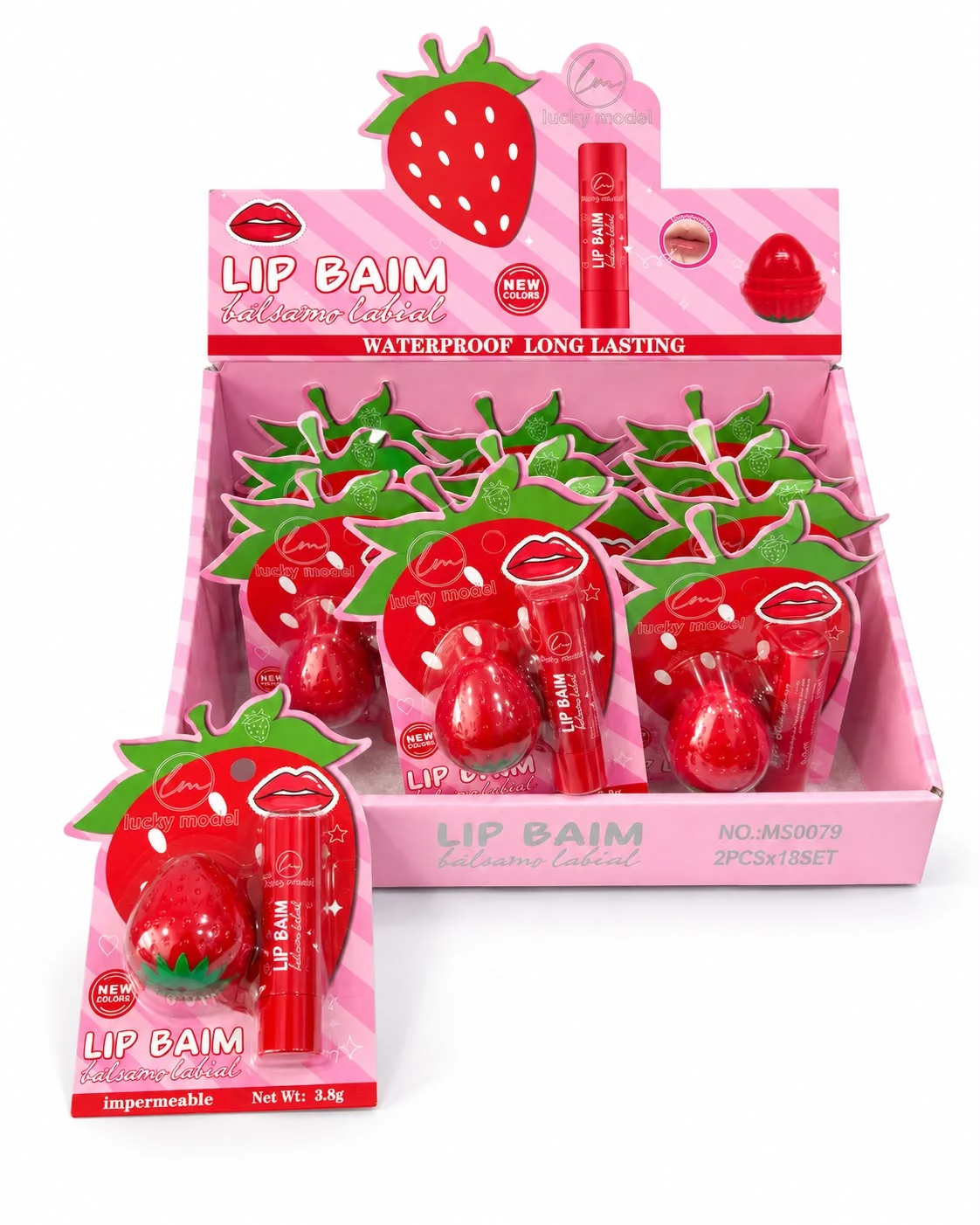 LK LIP BALM SET FRUTILLA (MS9029)