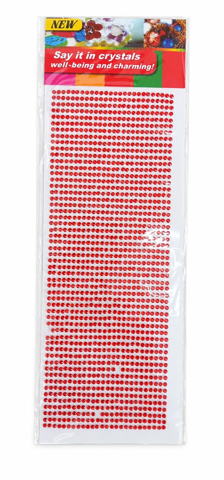 LR STRASS ROSTRO COLORES PIEDRA GRANDE ROJO