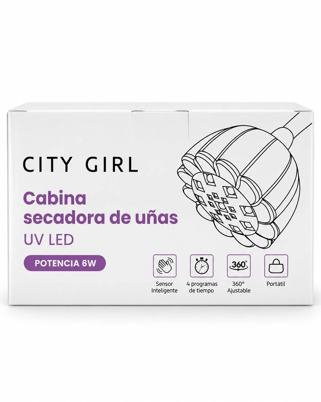 CITY GIRL CABINA/LAMPARA FLOR 6 W (XX2507-2)