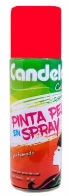 CANDELA PINTA PELO EN SPRAY ROJO X 80 GR  (24)