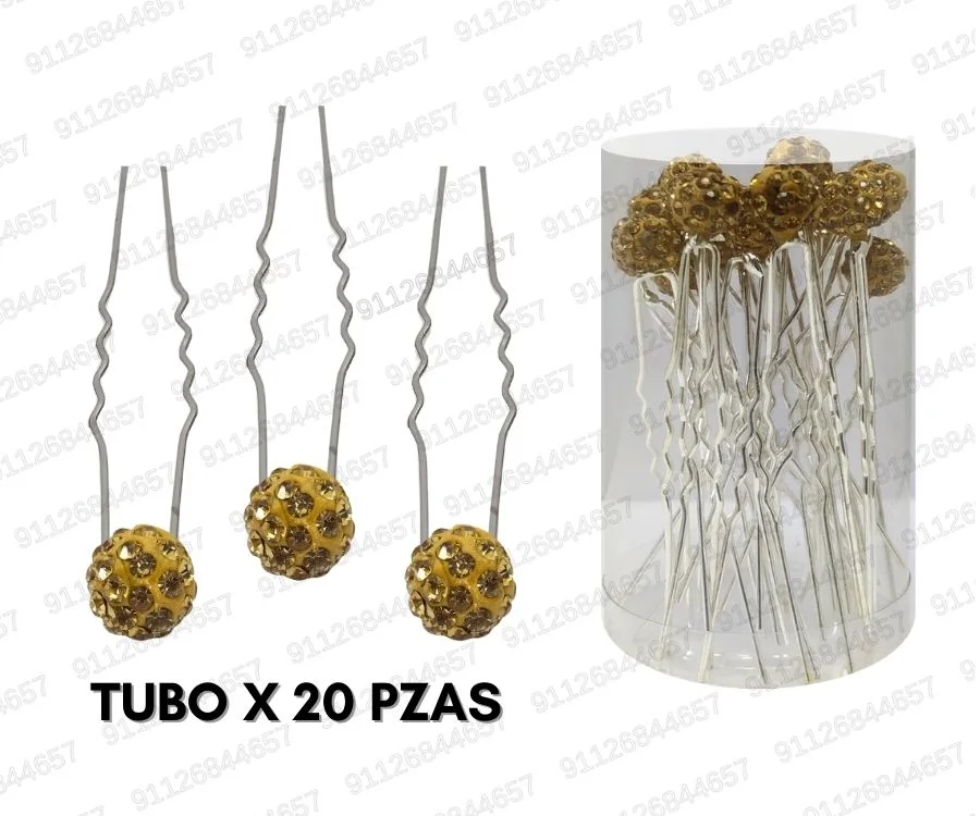 AB HORQUILLA STRASS FLOR C/PERLA/BOLA DE FUEGO/MARIPOSA/FLOR X U.
