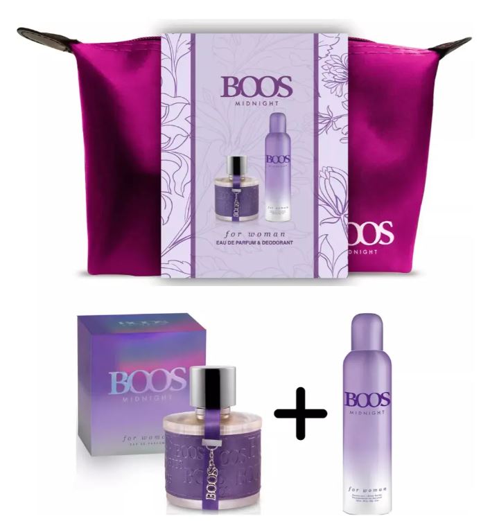 BOOS WOM.MIDNIGHT EST.EDP X 100 ML + DEO + NECES.