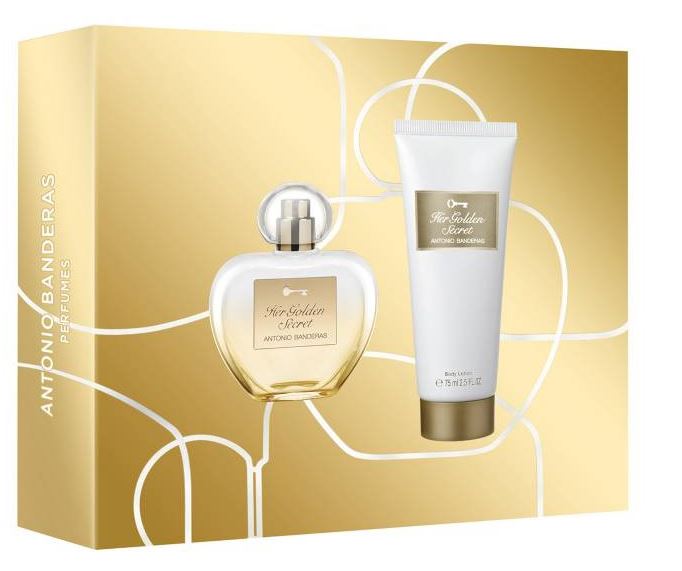 A.BANDERAS HER GOLDEN SECRET WOM.EAU X 50 ML + BODY LOTION - ESTUCHE -